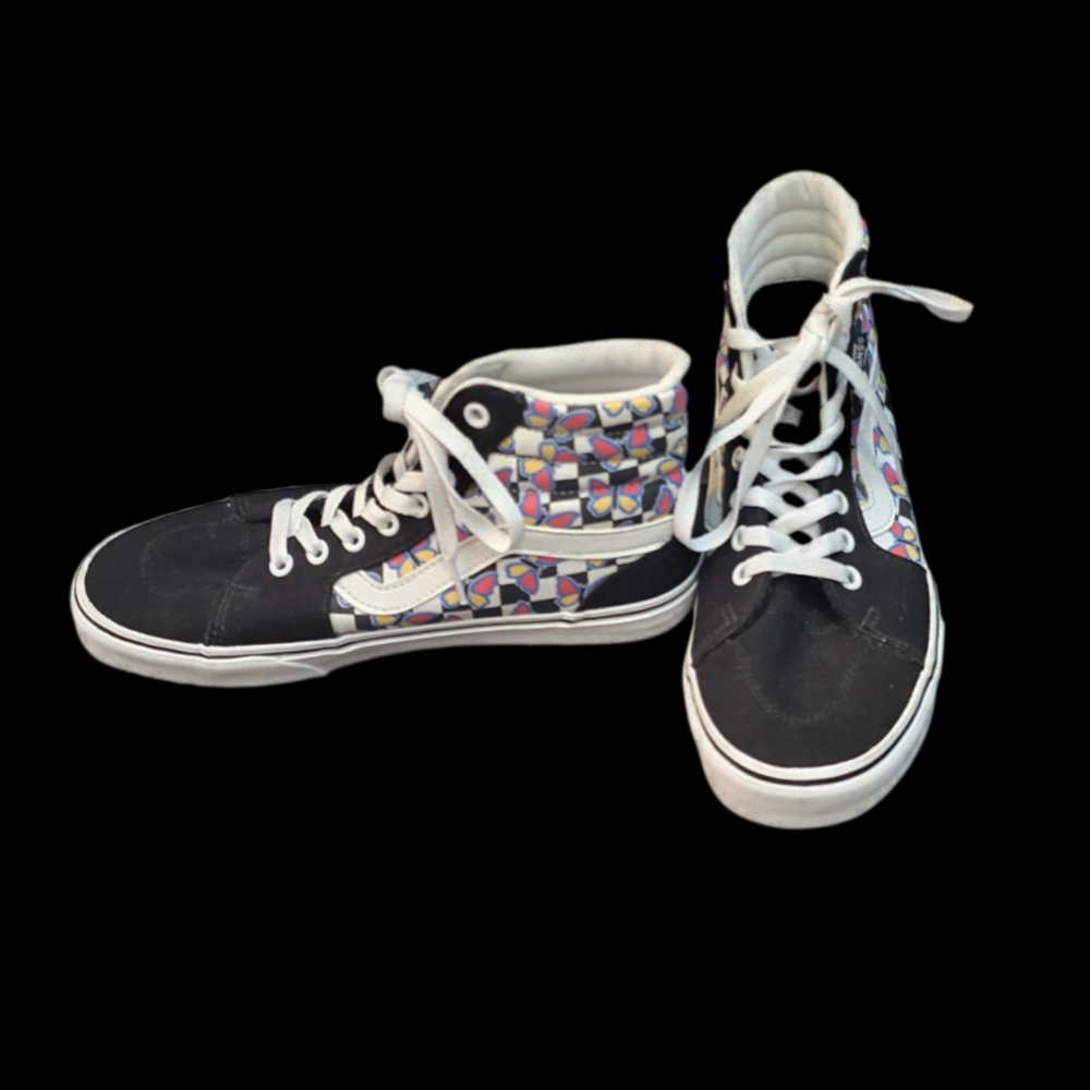 Vans Fillemore Butterfly High-Top Canvas Sneakers Sz 7.5